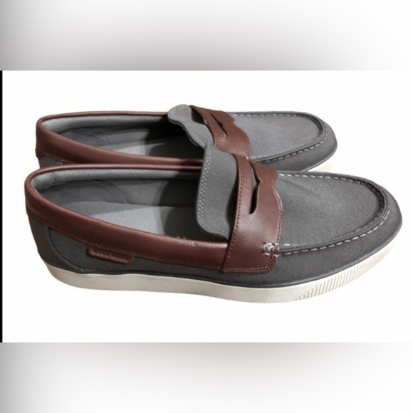 Cole haan men’s grey‎ & brown nantucket penny loafers new size 10.5 brand new main image 8